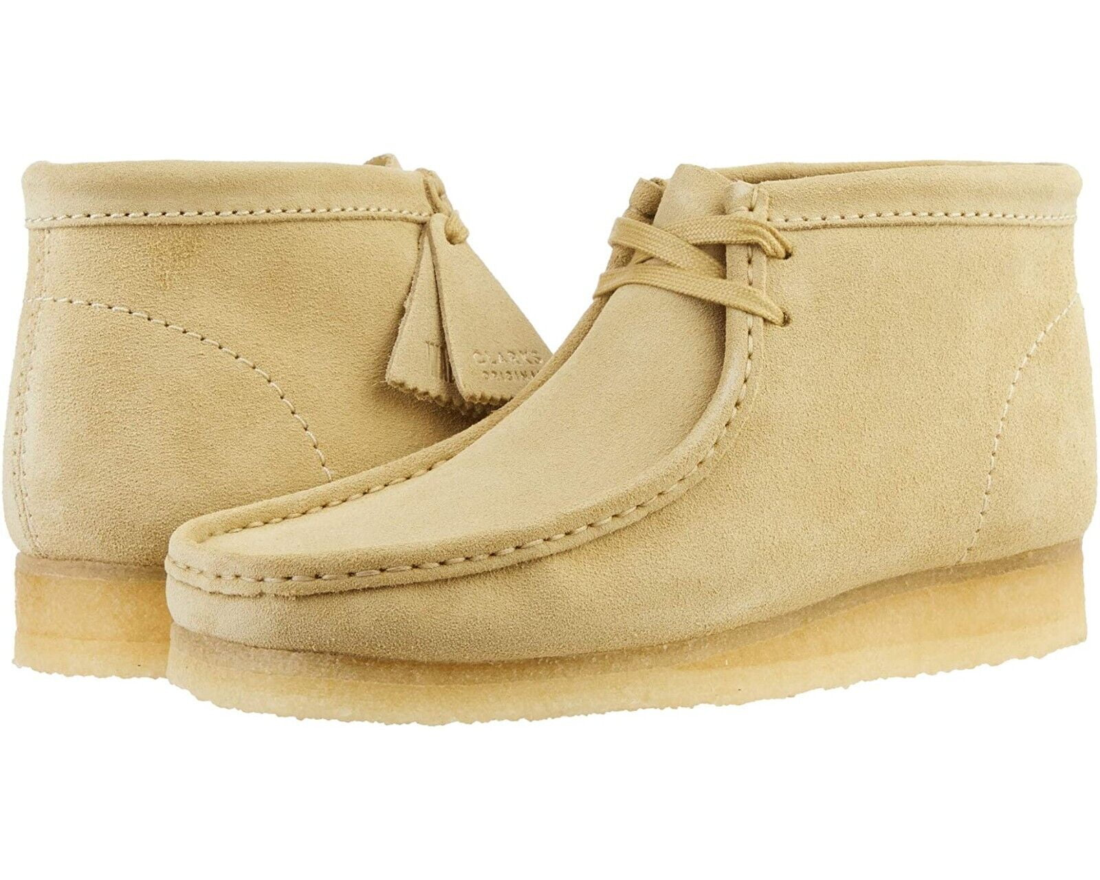 New Clarks Men's Wallabee Boot Maple Suede Leather 9 - Walmart.com