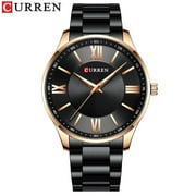 New Classic Black Watch Fashion Stainless Steel Mens Quartz Watches CURREN Top Brand Luxury Business Wristwatch Casual Relogio