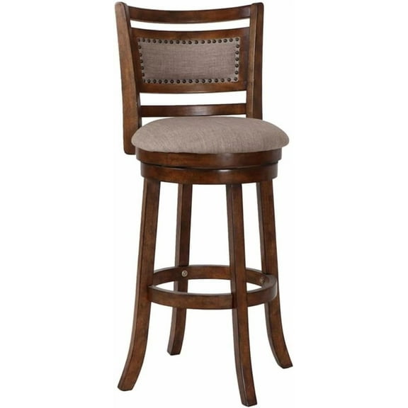 New Classic Furniture Aberdeen Swivel Bar Stool, 29-Inch, Dark Brown