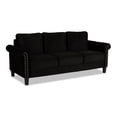 thumbnail image 1 of New Classic Furniture Alani Contemporary Solid Wood and Velvet Sofa in Black, 1 of 6