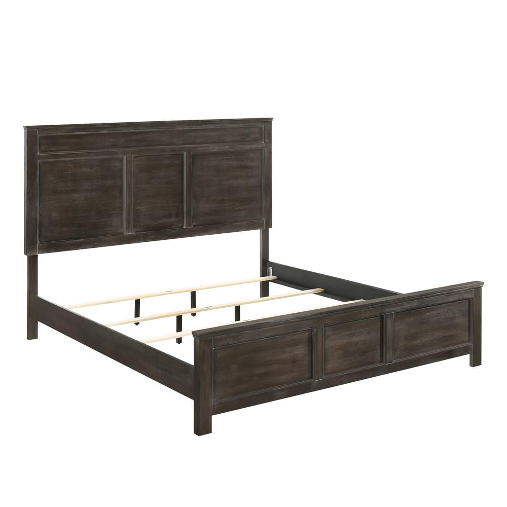 Nutmeg Finish 5-Piece Rubber Wood King Bedroom Set