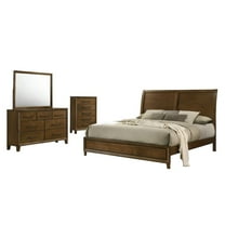 New Classic Furniture Ballard 4-Piece Wood Cal King Bedroom Set w Chest - Walnut