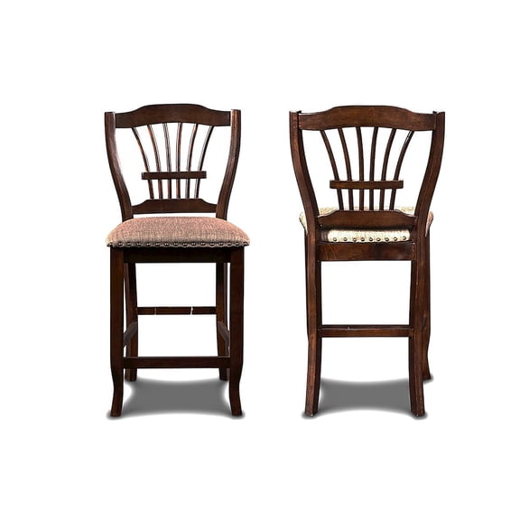 New Classic Furniture Bixby Wood Counter Chair in Espresso Brown (Set of 6)