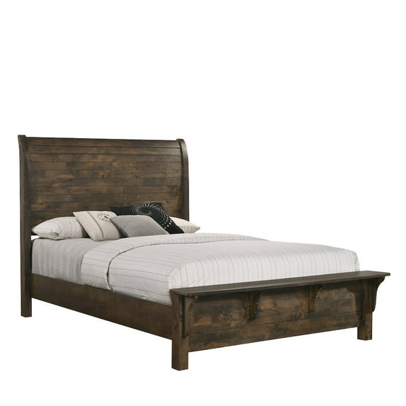 New Classic Furniture Blue Ridge Solid Wood Queen Bed in Gray