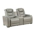 thumbnail image 1 of New Classic Furniture Breckenridge Leather Power Console Loveseat in Gray, 1 of 10