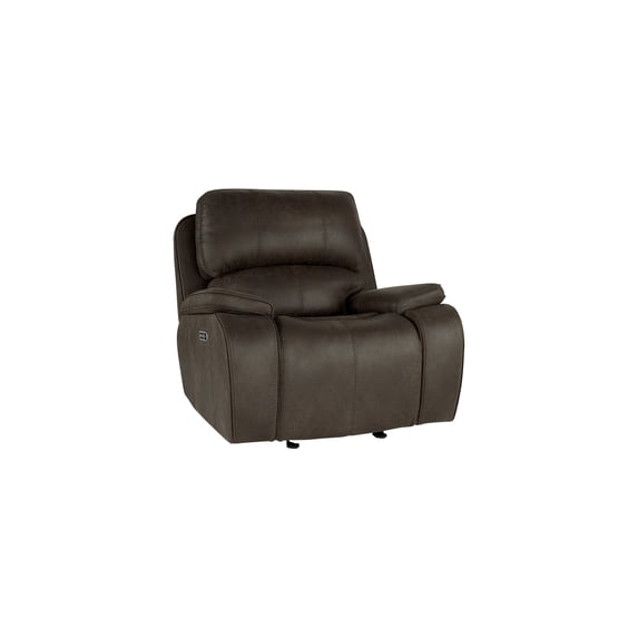 New Classic Furniture Brookings 3 Pcs Fabric Power Reclining Living Set in Brown