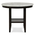 thumbnail image 1 of New Classic Furniture Celeste 42" Faux Marble Round Counter Table, Espresso, 1 of 9
