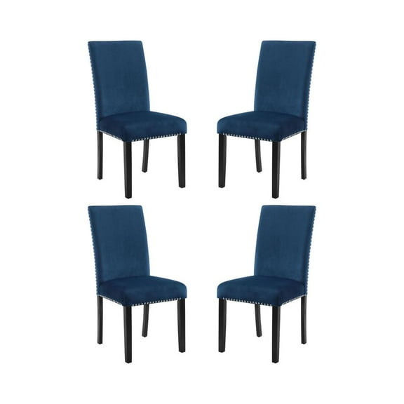 New Classic Furniture Celeste Solid Wood Dining Chairs in Blue (Set of 4)