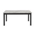 thumbnail image 1 of New Classic Furniture Celeste Wood Dining Table with Faux Marble Top in Espresso, 1 of 11