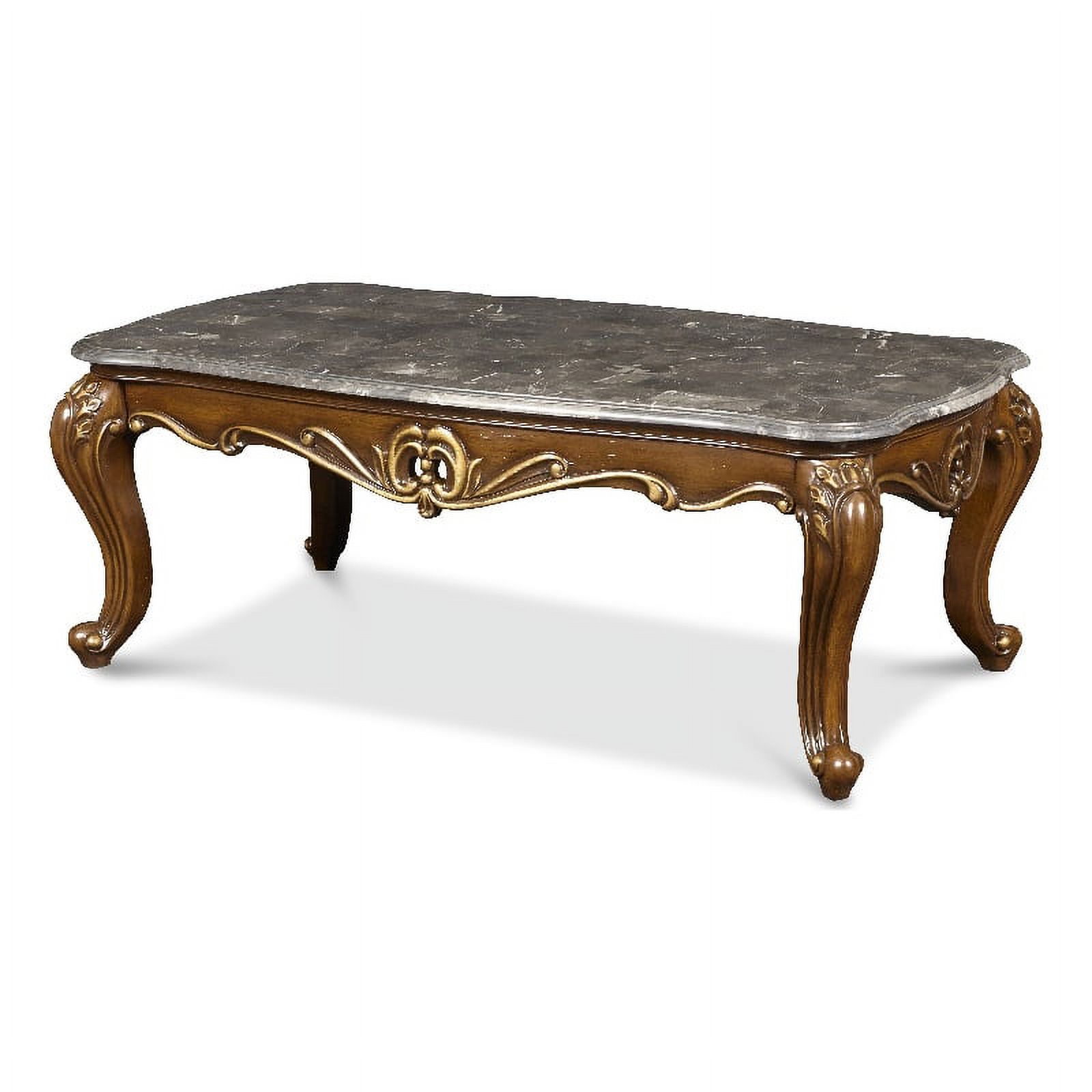 New Classic Furniture Constantine Solid Wood and Marble Cocktail Table ...