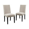 thumbnail image 1 of New Classic Furniture Crispin 19" Fabric Dining Chairs in Beige (Set of 2), 1 of 4