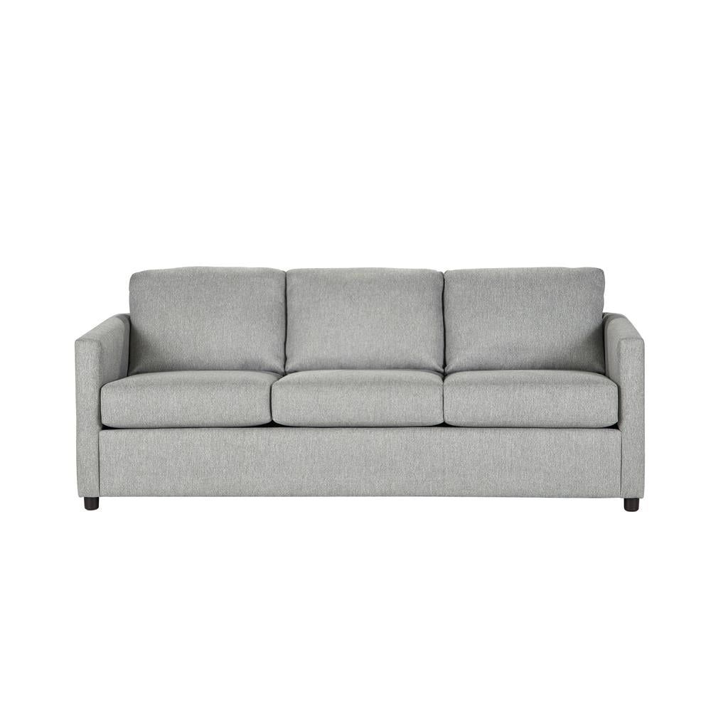 New Classic Furniture Elio Polyester Fabric 3-Seater Sofa in Light Gray