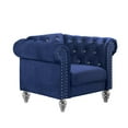 thumbnail image 1 of New Classic Furniture Emma Crystal Velvet Fabric Chair in Royal Blue, 1 of 6