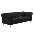 thumbnail image 1 of New Classic Furniture Emma Crystal Velvet Fabric Sofa in Black, 1 of 4