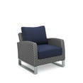 thumbnail image 1 of New Classic Furniture Fiji Wicker/Fabric Outdoor Club Chair in Blue (Set of 4), 1 of 5