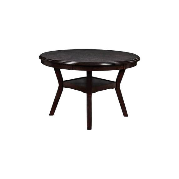 New Classic Furniture Furniture Gia 5-Piece Round Solid Wood Dining Set in Ebony