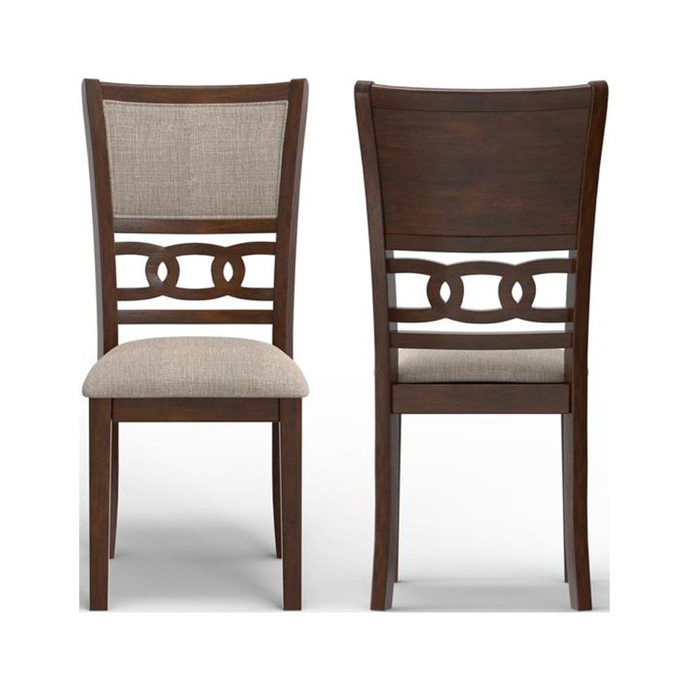 New Classic Furniture Gia Solid Wood Dining Chair in Cherry Brown (Set ...