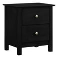 thumbnail image 1 of New Classic Furniture Gemini 2-Drawer Solid Wood Nightstand in Black, 1 of 7