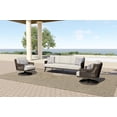thumbnail image 1 of New Classic Furniture Genova 3-Piece Aluminum & Wicker Patio Set in Brown/Gray, 1 of 13