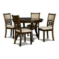 thumbnail image 1 of New Classic Furniture Gia 5-Piece 47" Wood Round Dining Set, Cherry, 1 of 10