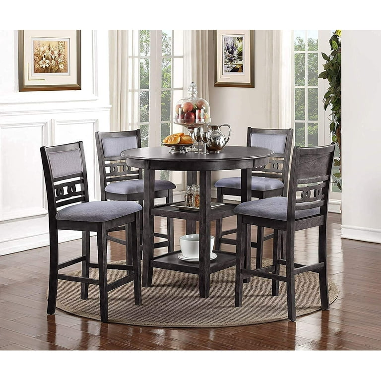 New Classic Furniture Gia 5 Piece Round Dining Set with 1 Dining