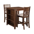 thumbnail image 1 of New Classic Furniture Gia Solid Wood Counter Table W/2 Chairs in Cherry Brown, 1 of 15
