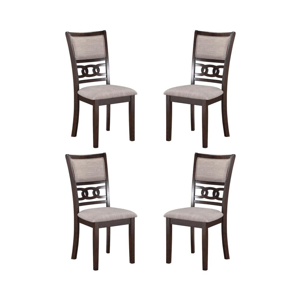 New Classic Furniture Gia Solid Wood Dining Chair in Cherry (Set of 4)