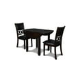 thumbnail image 1 of New Classic Furniture Gia Solid Wood Dining Drop Leaf Table w/ 2 Chairs in Ebony, 1 of 10