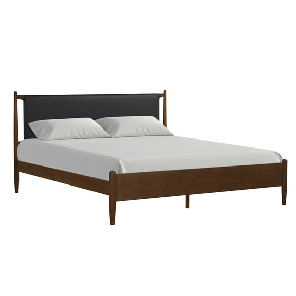 New Classic Furniture Ian King Wood Platform Bed in Cherry Brown
