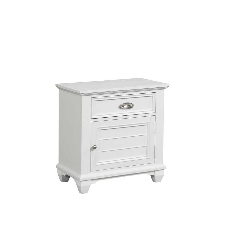 New Classic Furniture Jamestown Solid Wood 2-Drawer Nightstand in White