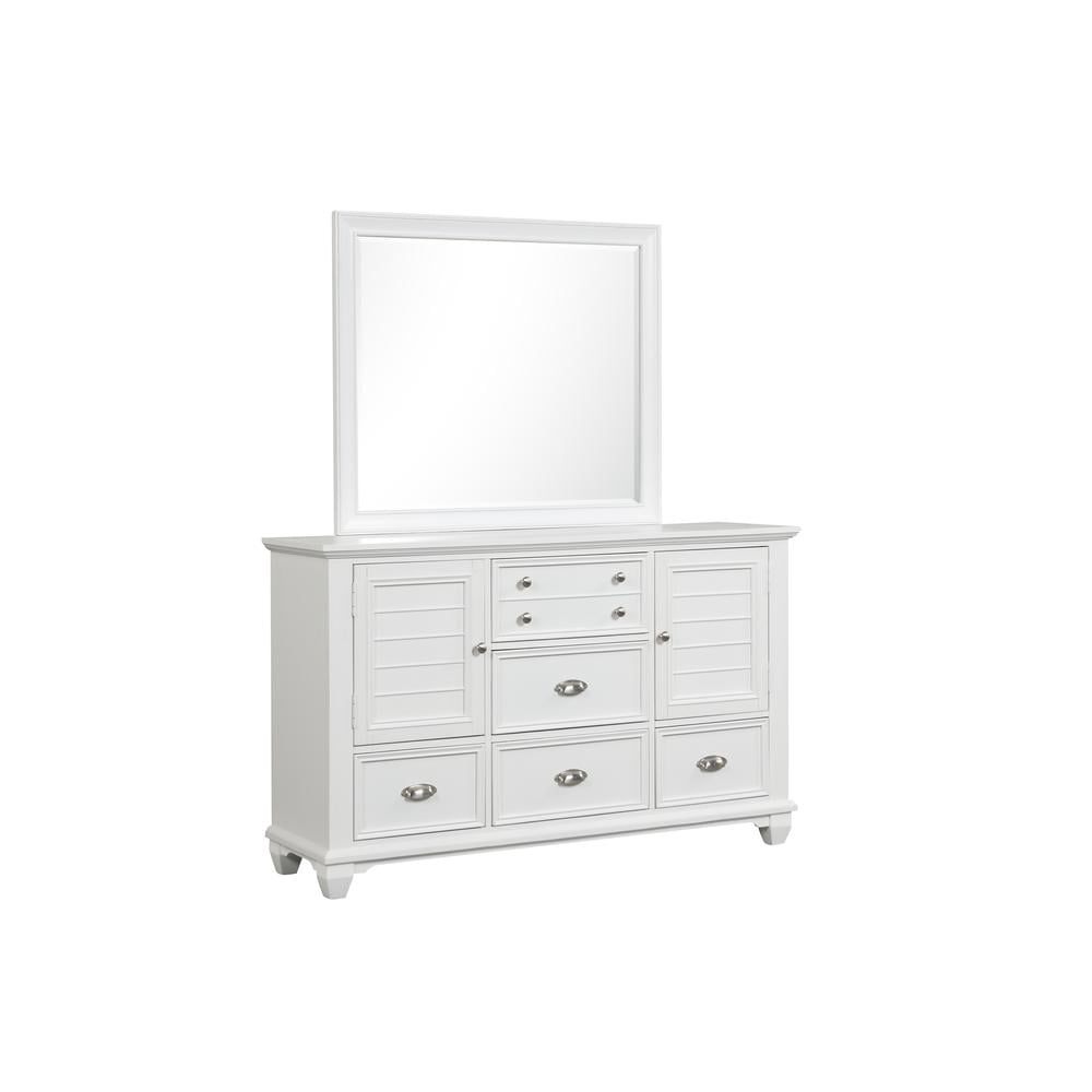 New Classic Furniture Jamestown Solid Wood 5-Drawer Dresser in White