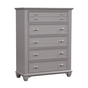 New Classic Furniture Jamestown Wood 5-Drawers Bedroom Chest in Gray