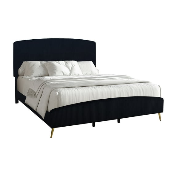 New Classic Furniture Kailani Wood King Upholstered Bed in Black
