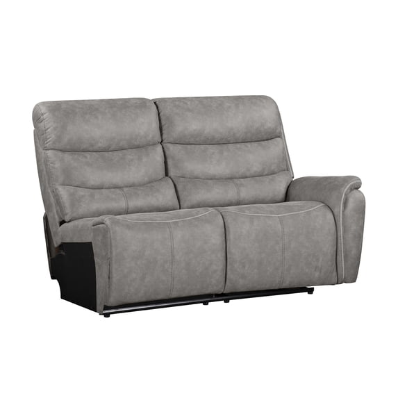 New Classic Furniture Kamari 3-Piece Fabric Manual Sectional Set in Gray