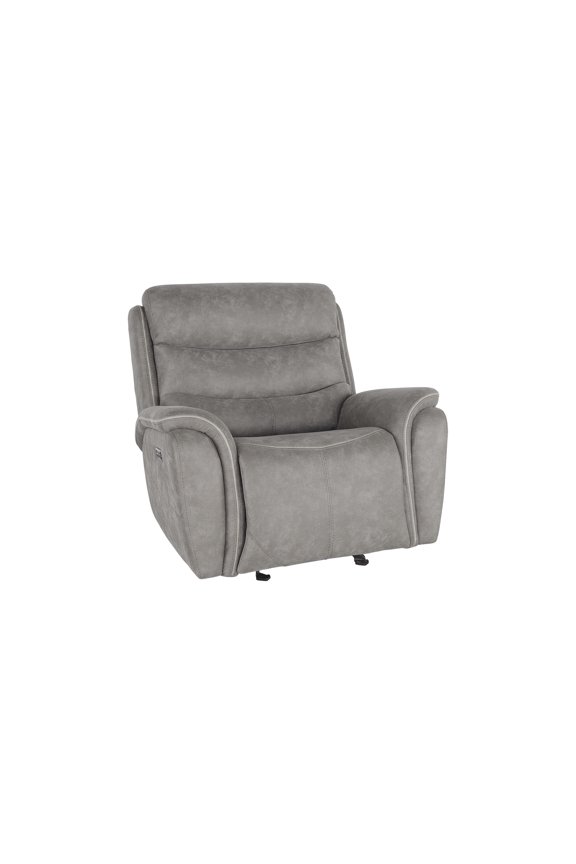 Kamari 3-Piece Fabric Power Living Room Set in Gray