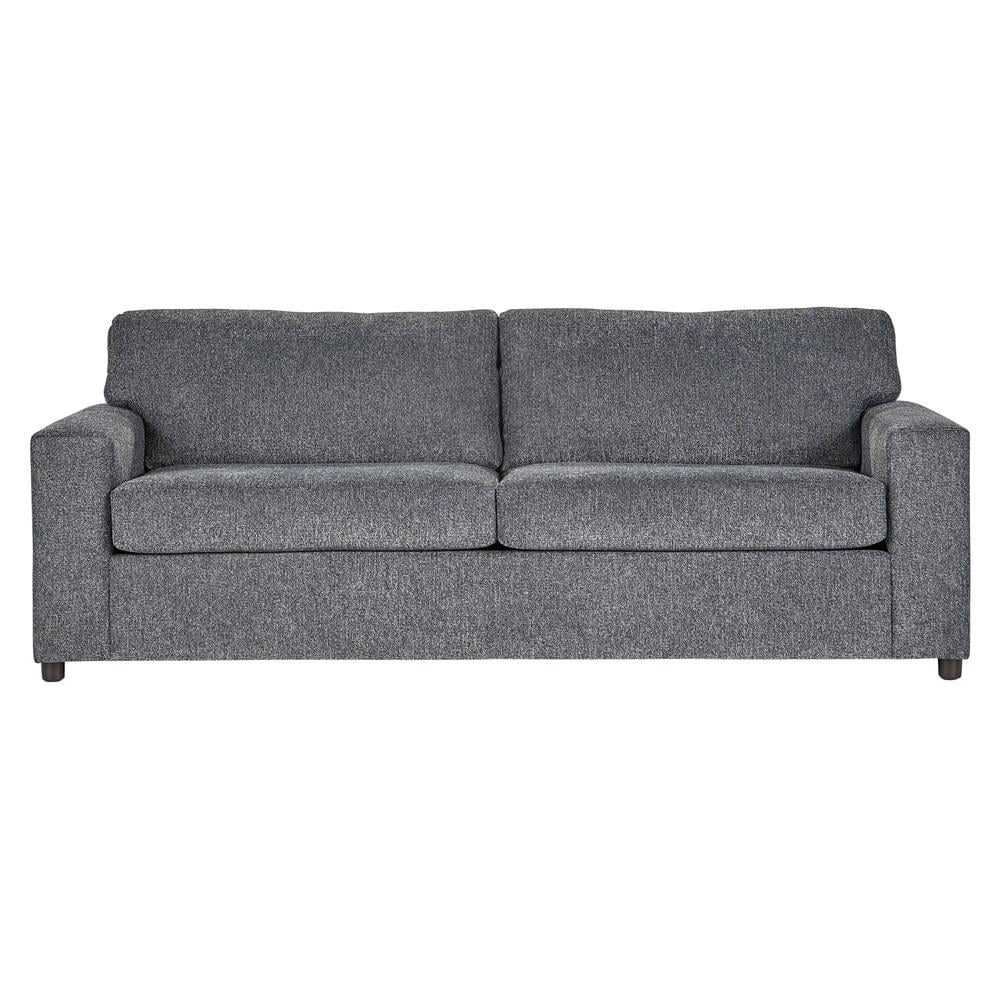 Kylo 85" Dark Gray Polyester Fabric Stationary Sofa