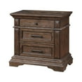 thumbnail image 1 of New Classic Furniture Mar Vista Solid Wood 3-Drawer Nightstand in Walnut Brown, 1 of 5
