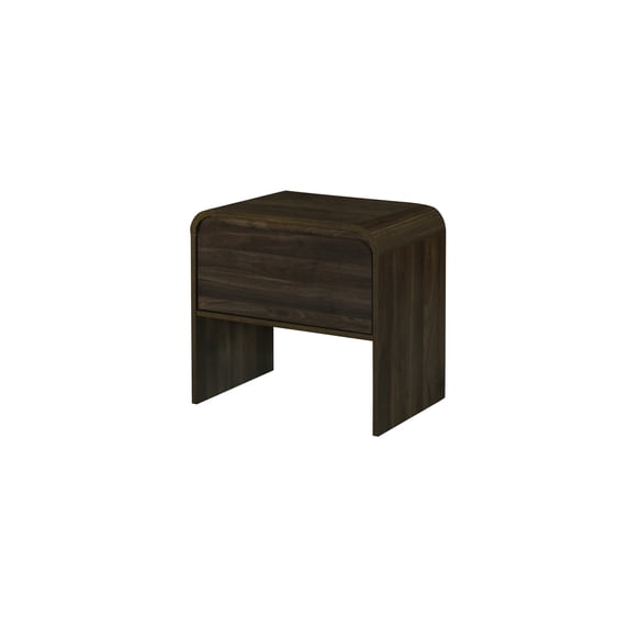 New Classic Furniture Mara Wood 1-Drawer End Table/Bedside Table in Walnut