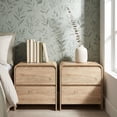 thumbnail image 1 of New Classic Furniture Mara Wood 2-Drawer End Table in Natural/Beige (Set of 2), 1 of 11