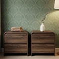 thumbnail image 1 of New Classic Furniture Mara Wood 2-Drawer End Table in Walnut/Brown (Set of 2), 1 of 10