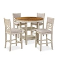 thumbnail image 1 of New Classic Furniture Mitchell 5-Piece Solid Wood Counter Set in Brown, 1 of 11