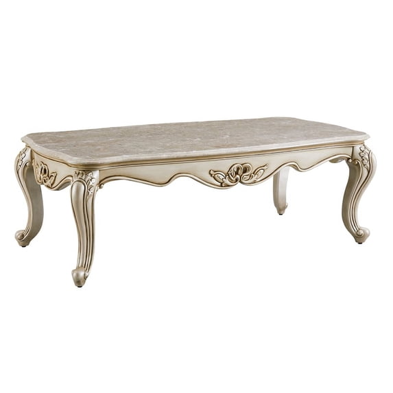 New Classic Furniture Monique Rectangular Wood Cocktail Table in Champagne Gold