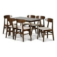 thumbnail image 1 of New Classic Furniture Morocco 7-Piece Mid-Century Wood Dining Set in Natural, 1 of 10