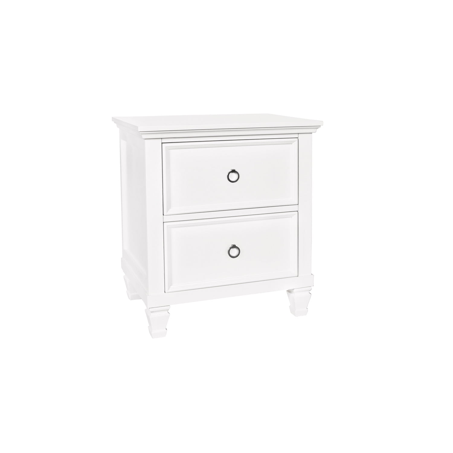New Classic Furniture Nightstand with 2 Drawers, White