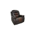 thumbnail image 1 of New Classic Furniture Nikko Leather Glider Recliner in Brown, 1 of 7