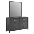 thumbnail image 1 of New Classic Furniture Odessa Solid Wood Dresser with Mirror Set in Charcoal, 1 of 10