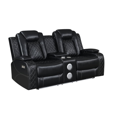 New Classic Furniture Orion 3-Piece Fabric Manual Sectional in Black