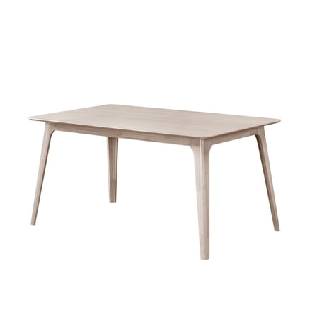 New Classic Furniture Oscar 60" Rectangle Wood Dining Table in White Ash