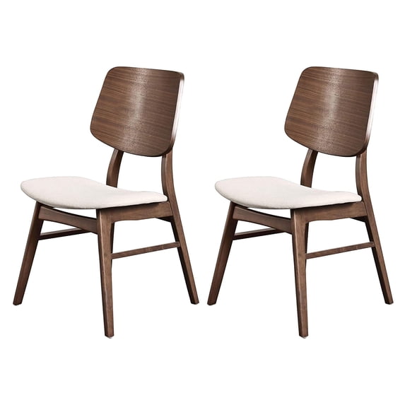 New Classic Furniture Oscar Oval Back Dining Chairs, Walnut (Set of 2)