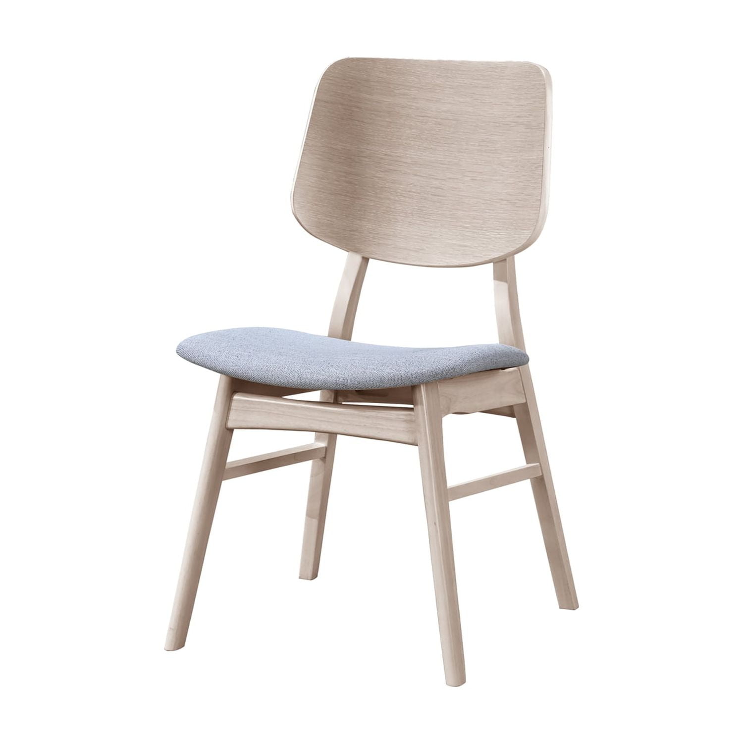 Oscar White Ash Upholstered Mid-Century Modern Side Chair